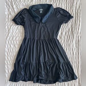 Hot Topic Black Collar Baby Doll w/ Lace Detail Dress (L)